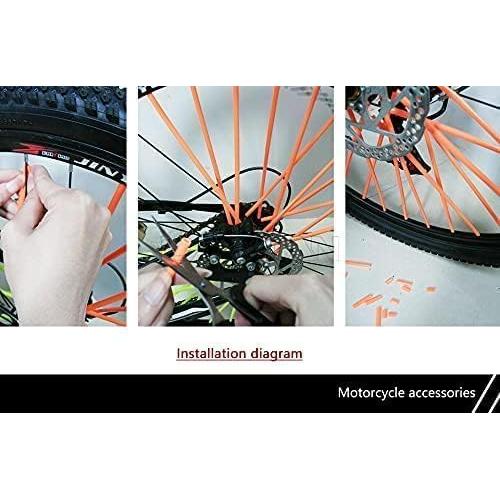 72 Fundas Negras para Radios de Motocicleta y Bicicleta R QIANKONG