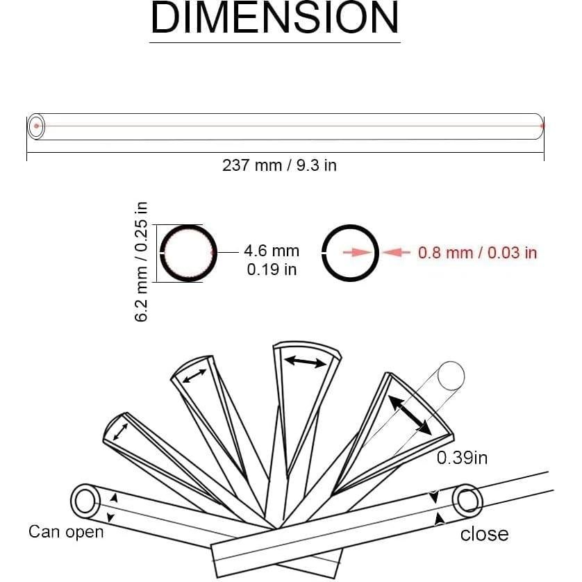 72 Fundas Negras para Radios de Motocicleta y Bicicleta R QIANKONG