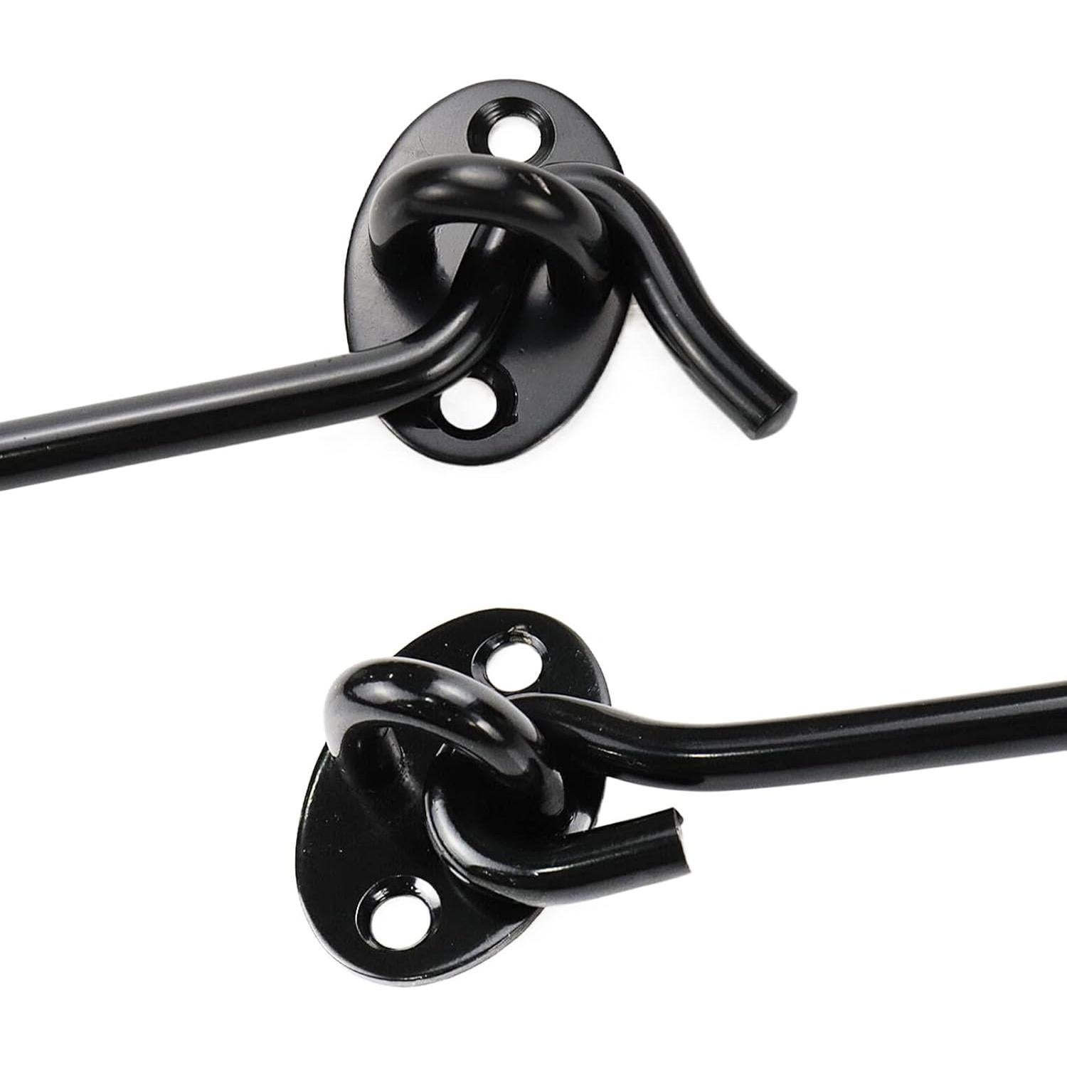 Pestillo de Gancho Ocular Rannb 3 Pulgadas Acero Inoxidable Negro - 4 Pcs