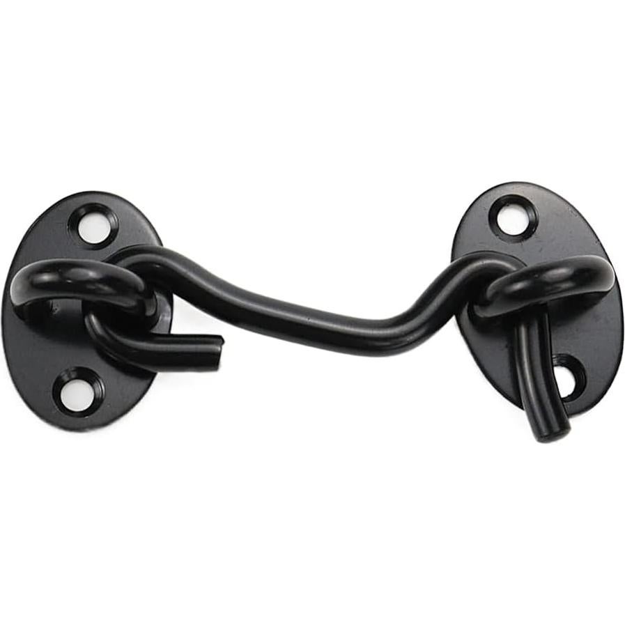 Pestillo de Gancho Ocular Rannb 3 Pulgadas Acero Inoxidable Negro - 4 Pcs