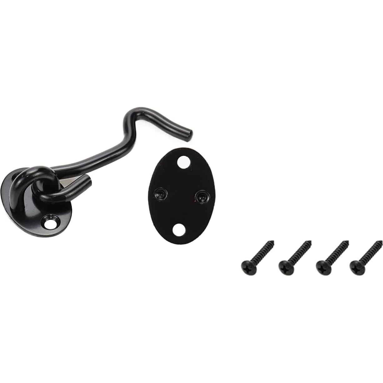 Pestillo de Gancho Ocular Rannb 3 Pulgadas Acero Inoxidable Negro - 4 Pcs