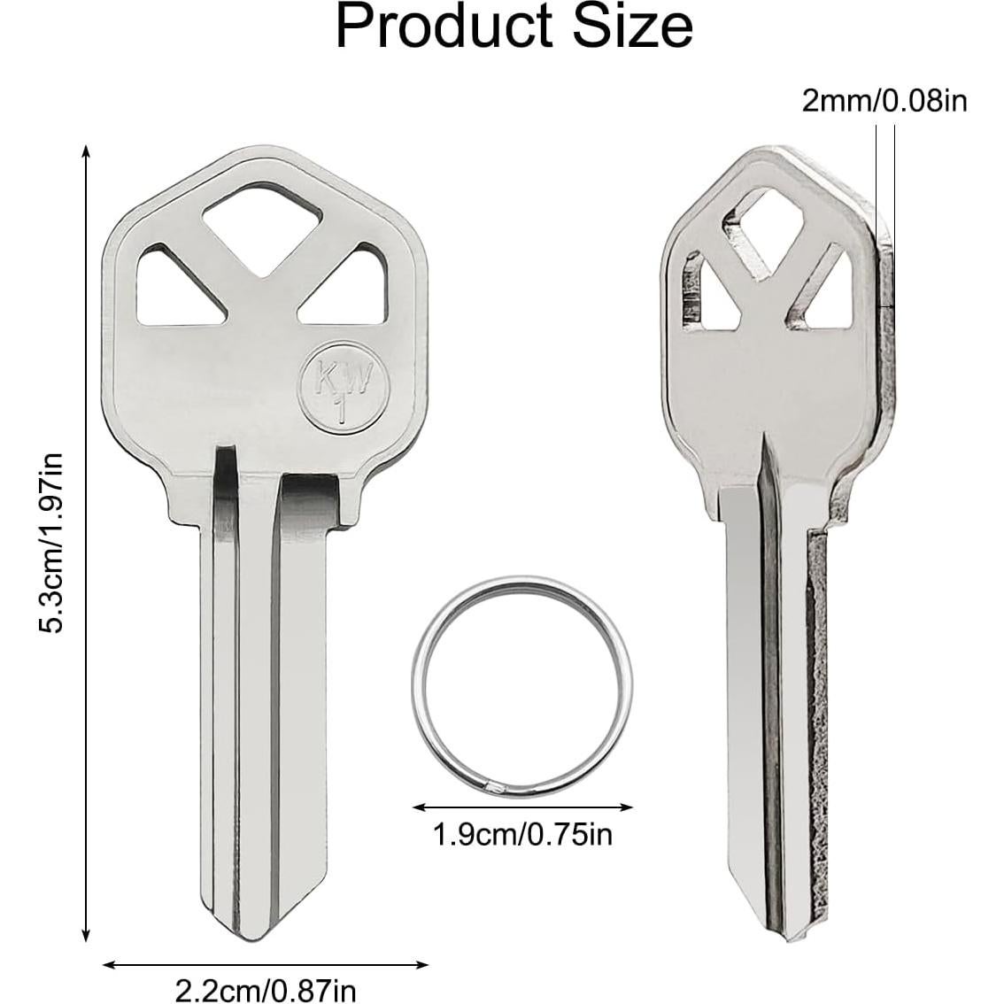 Paquete de 15 Llaves en Blanco KW1 de Latón para Cerraduras
