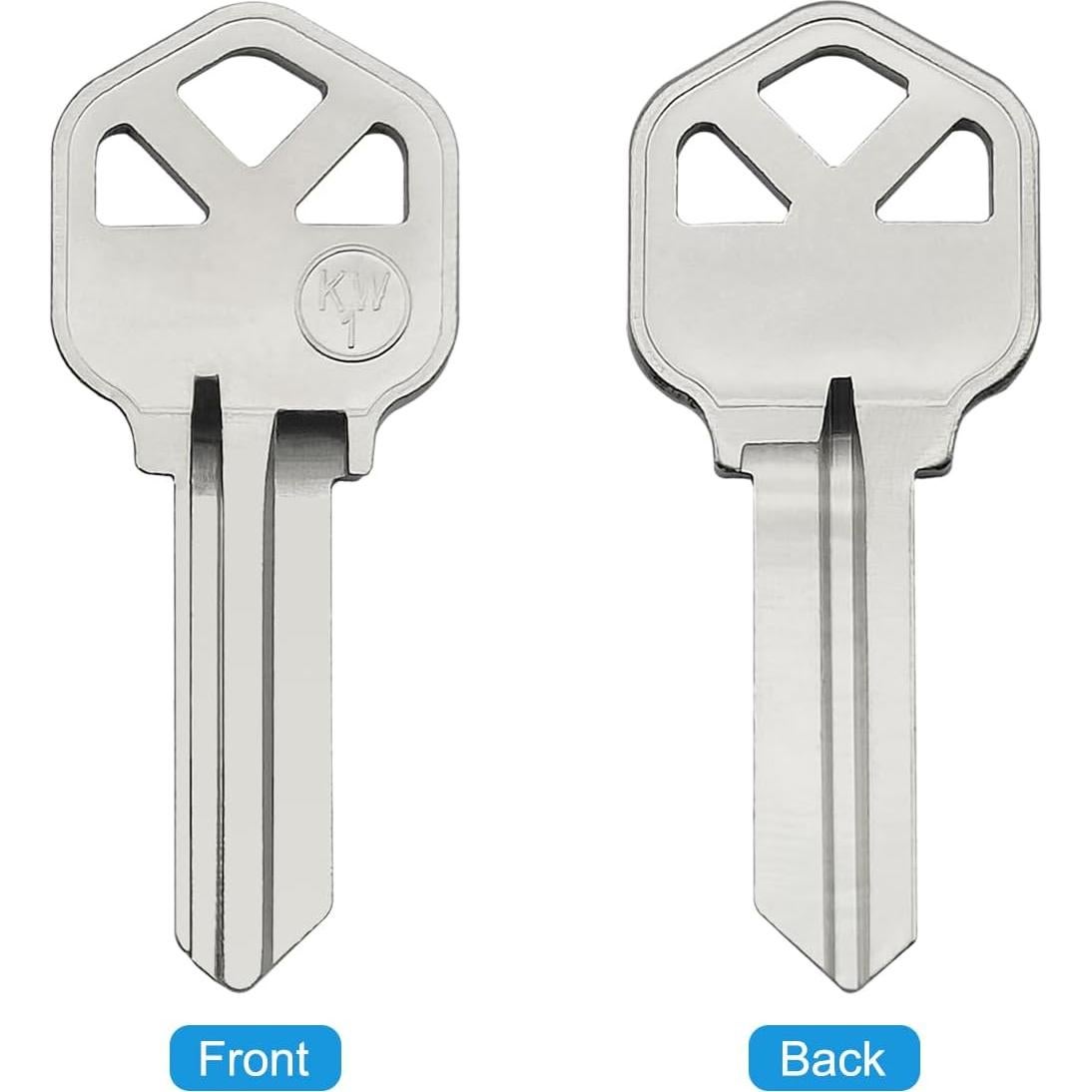 Paquete de 15 Llaves en Blanco KW1 de Latón para Cerraduras