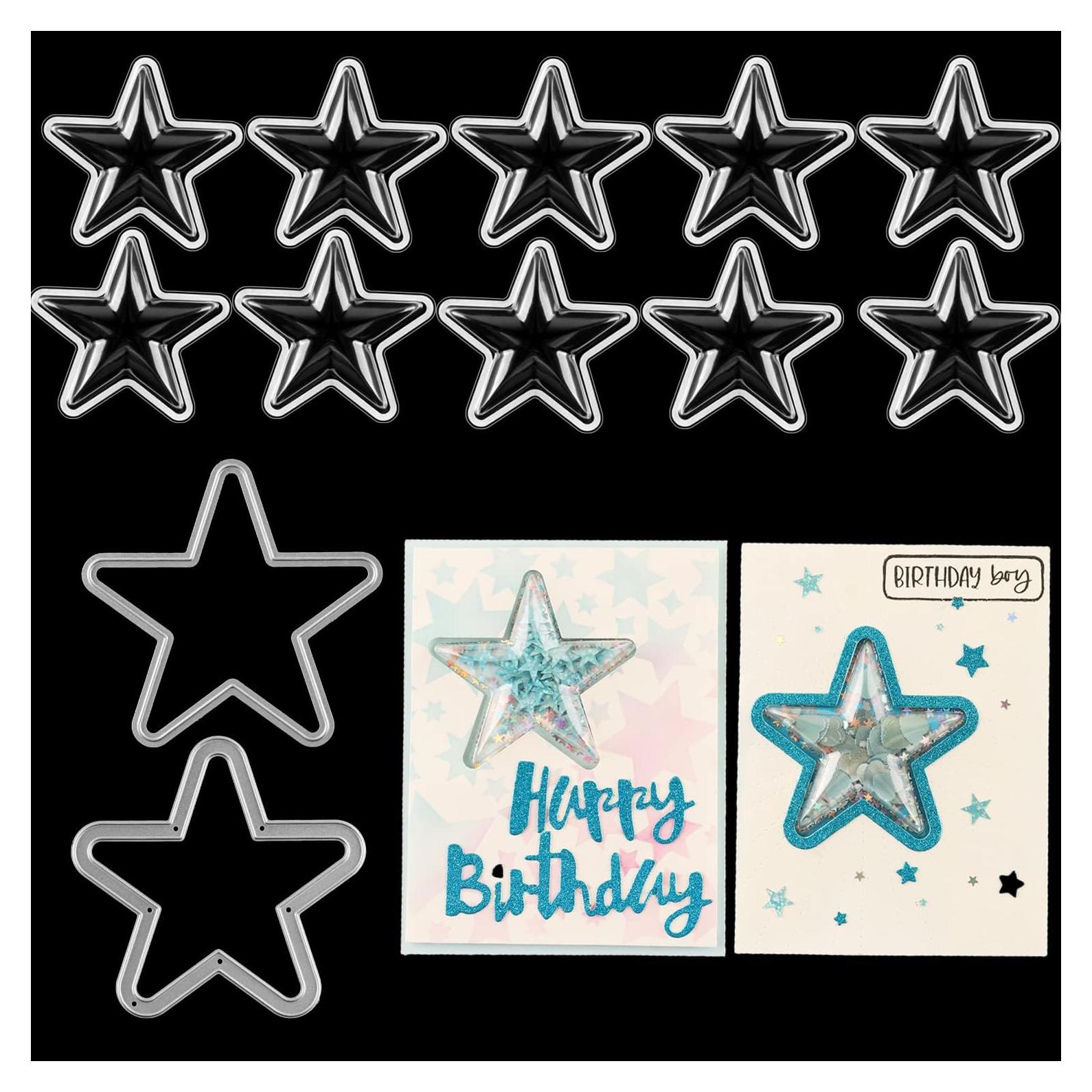 Cúpulas Shaker Transparentes BAOFALI 12PCS Estrella DIY