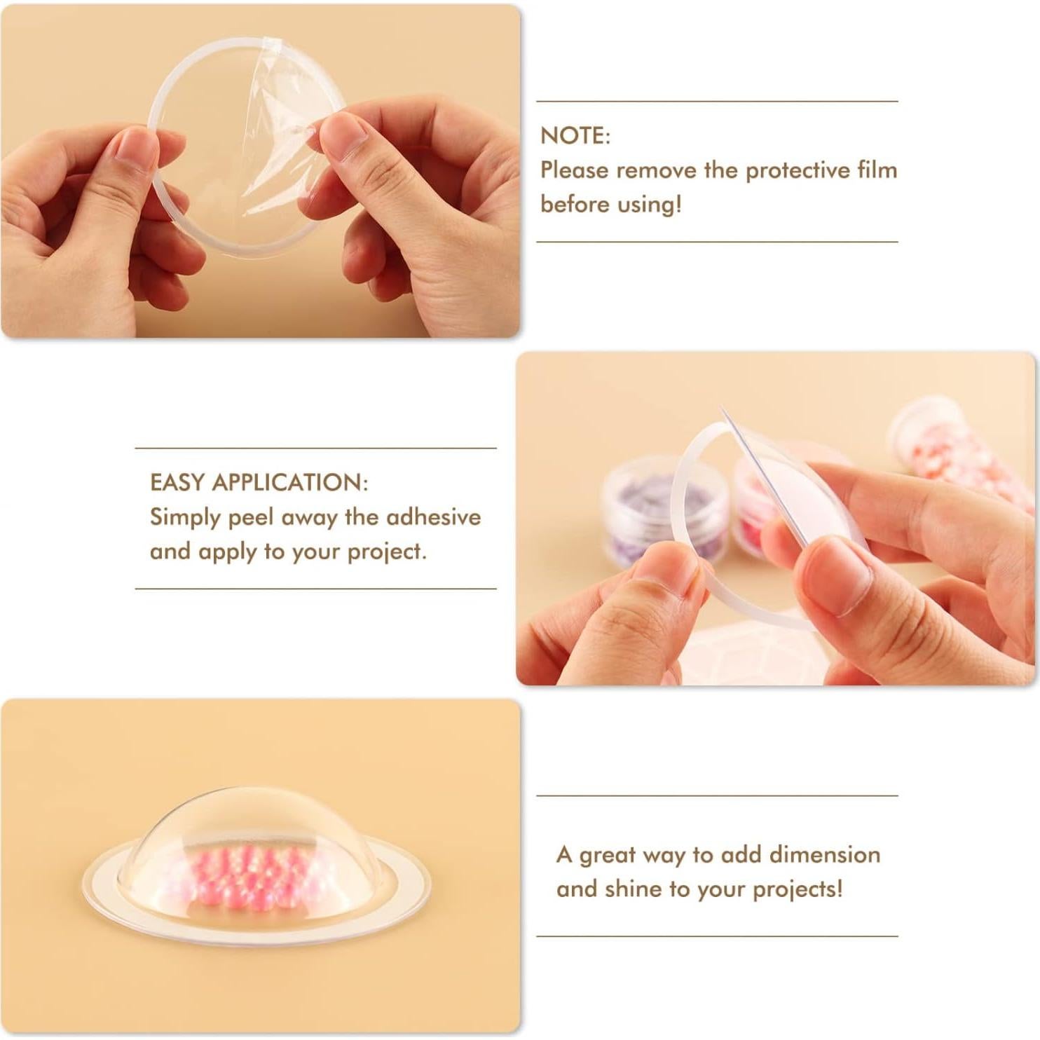 Cúpulas Shaker Transparentes BAOFALI 12PCS Estrella DIY