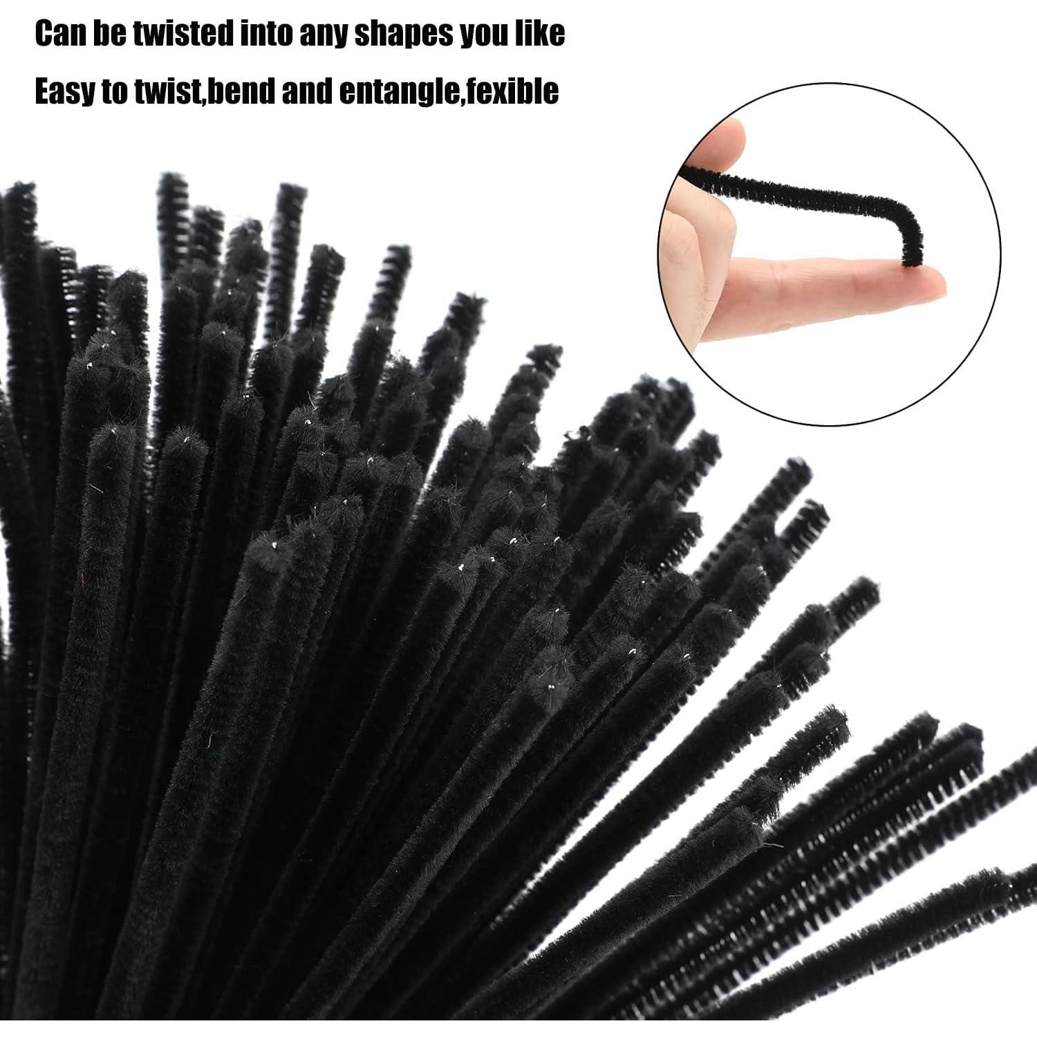 500 Limpiadores de Tubos Negros Daover para Manualidades DIY