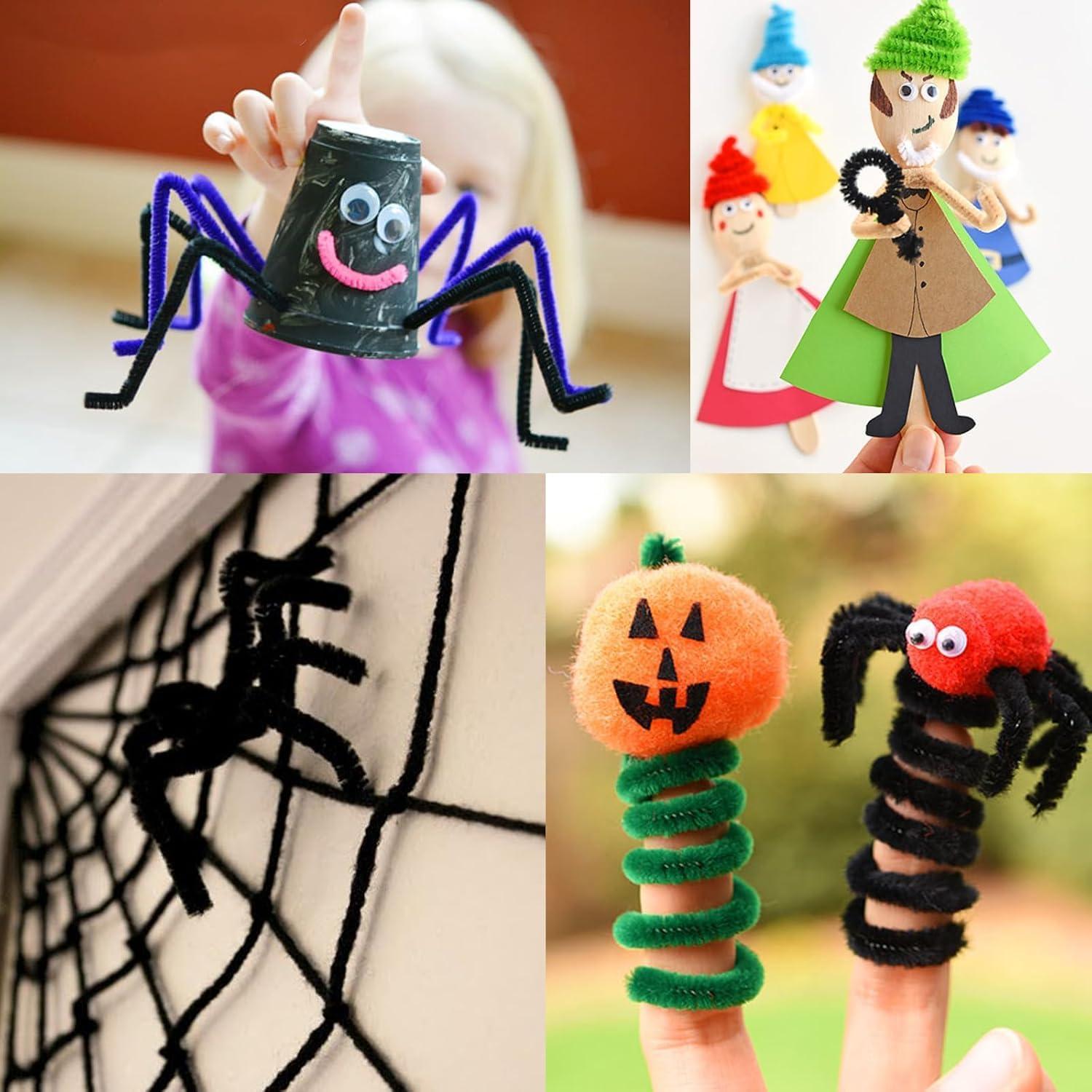 500 Limpiadores de Tubos Negros Daover para Manualidades DIY