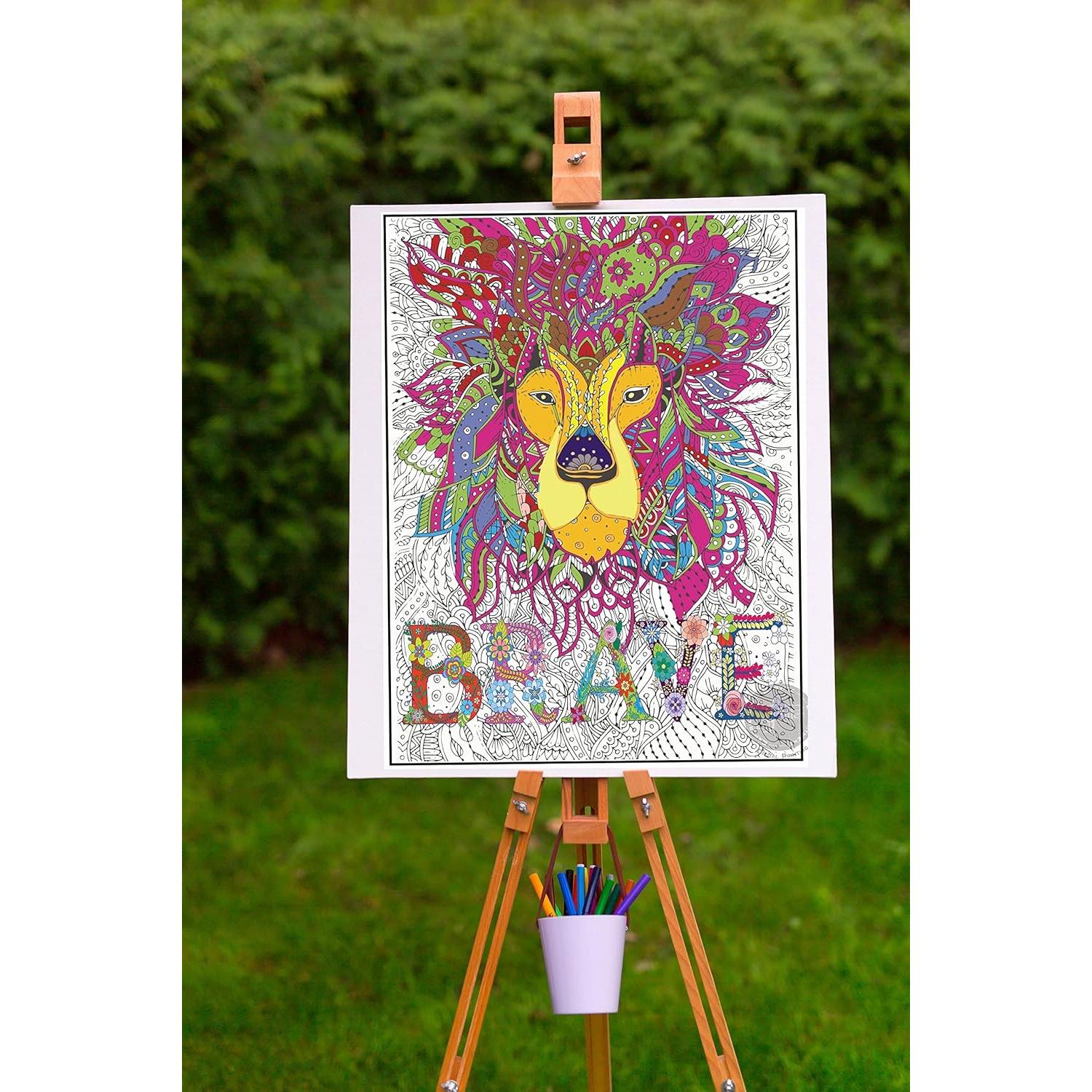 Póster Gigante para Colorear SJPrinter Mandala 76.2x106.7 cm