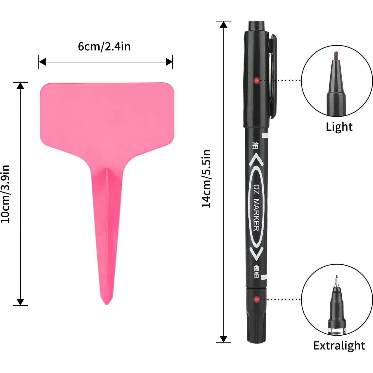 Etiquetas de Jardín KINGLAKE 200 Pcs, Marcadores de Plástico 6x10cm
