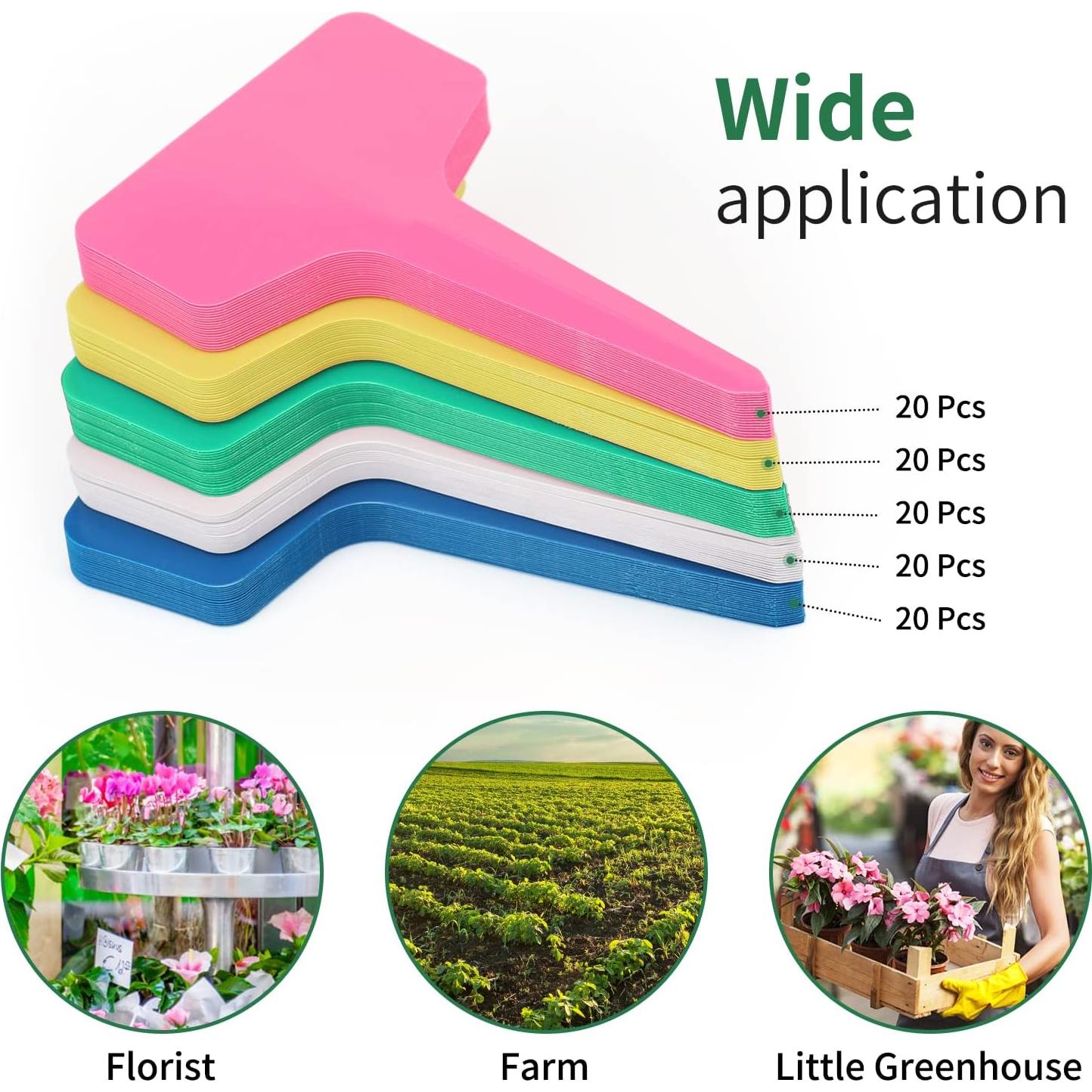 Etiquetas de Jardín KINGLAKE 200 Pcs, Marcadores de Plástico 6x10cm