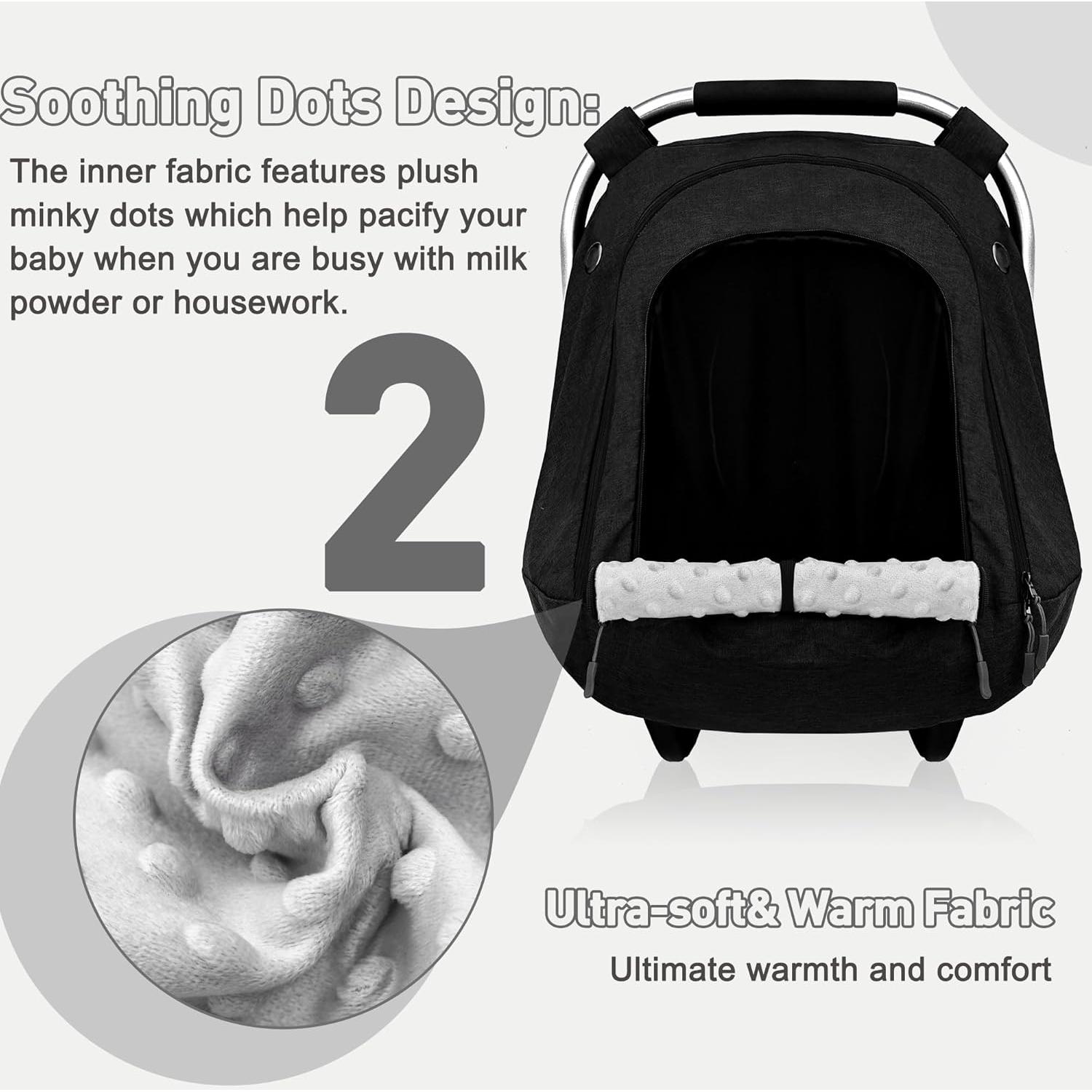 Cubierta de Asiento de Coche Impermeable para Bebé Negro