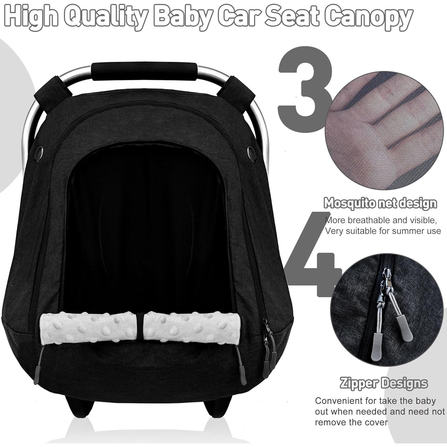 Cubierta de Asiento de Coche Impermeable para Bebé Negro