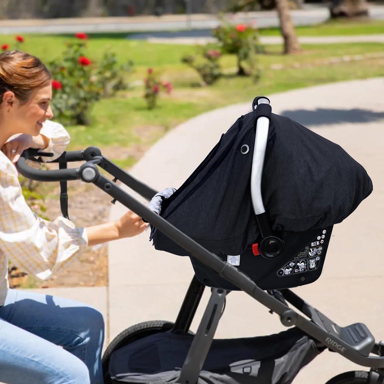 Cubierta de Asiento de Coche Impermeable para Bebé Negro