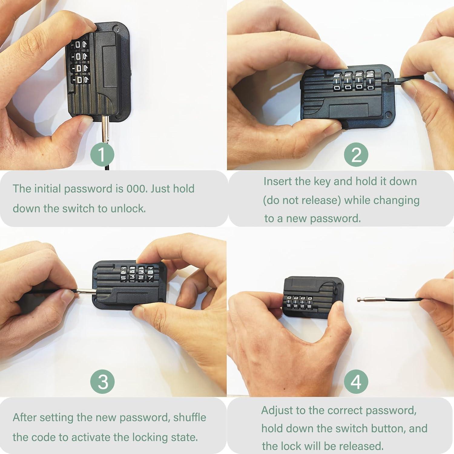 Candados para Refrigerador a Prueba de Niños 2 Paquete Negro