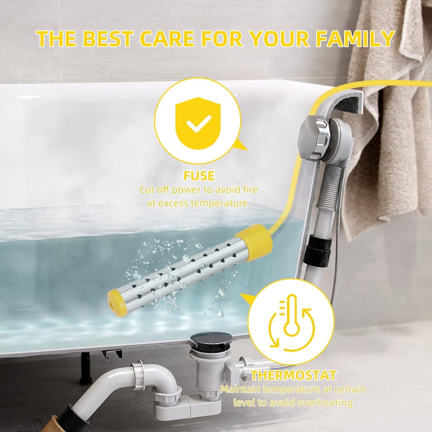 Calentador de Agua de Inmersión 1500W Laoaviena con Termómetro LCD