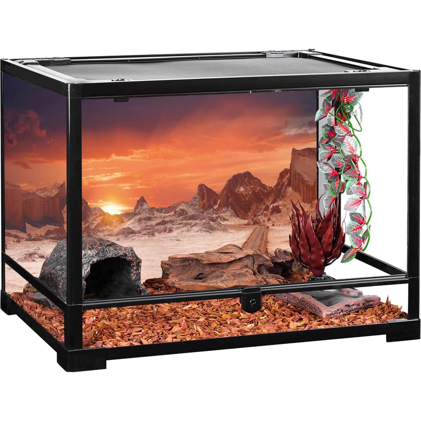 Fondo de Terrario AWERT 60x30 cm Naranja Poliester Duradero