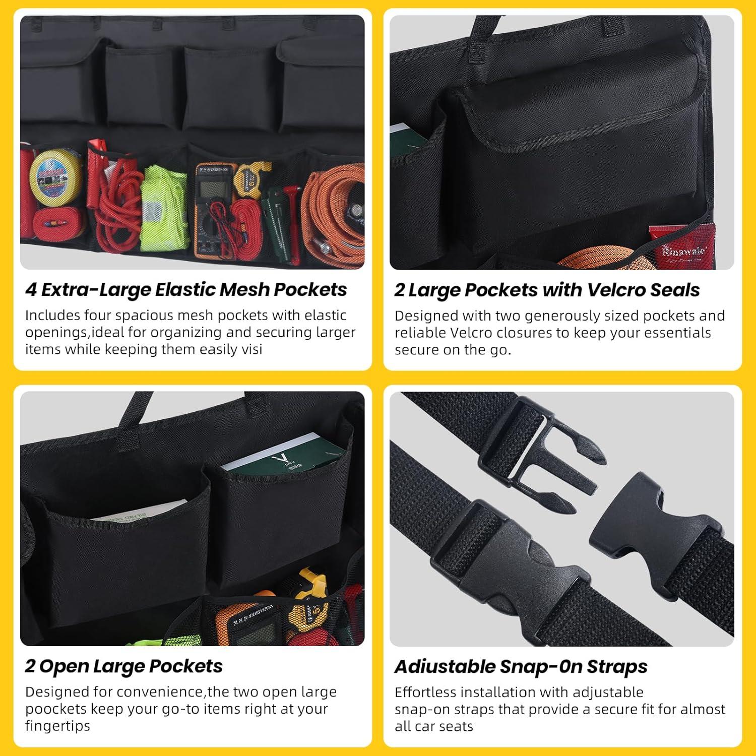 Organizador de Maletero Snuopfy GB8 Negro 8 Bolsillos 10L