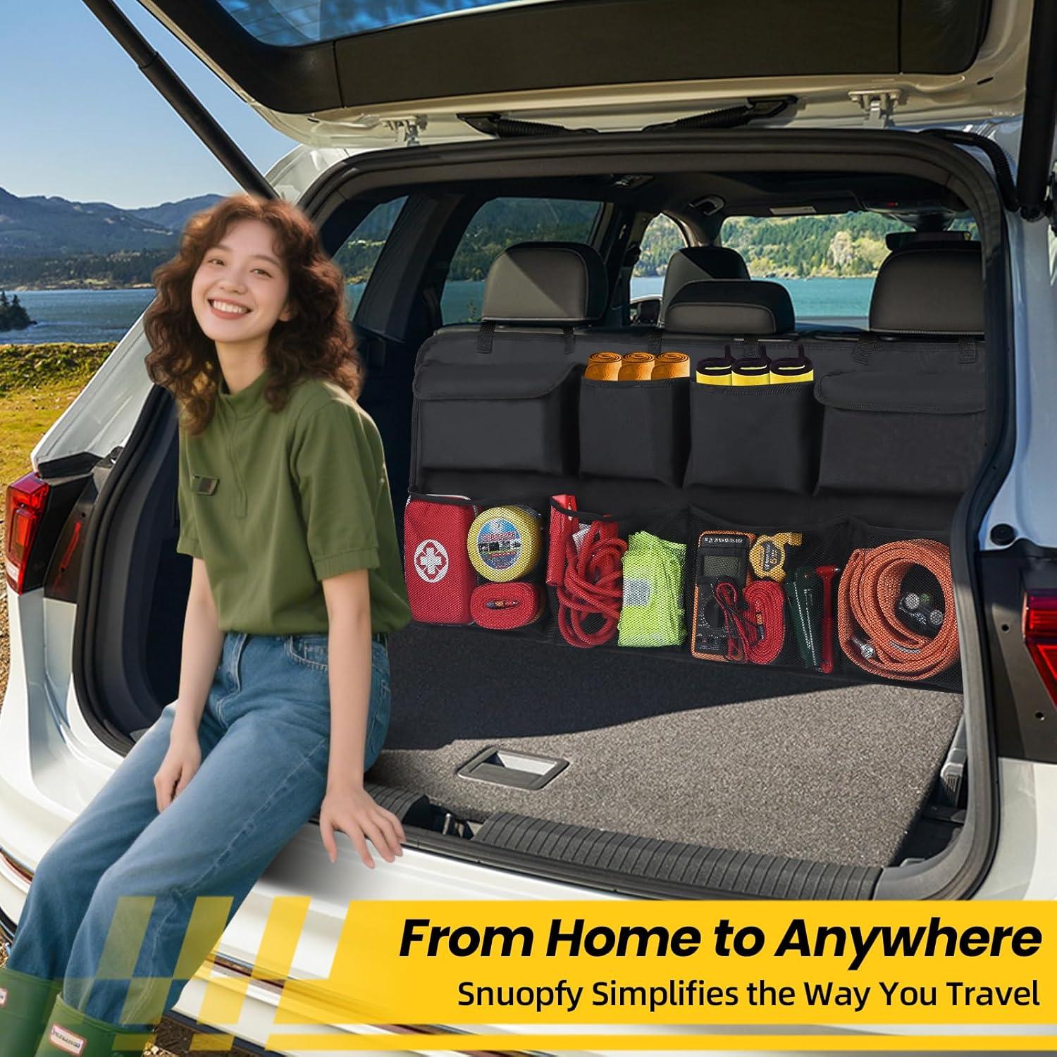 Organizador de Maletero Snuopfy GB8 Negro 8 Bolsillos 10L