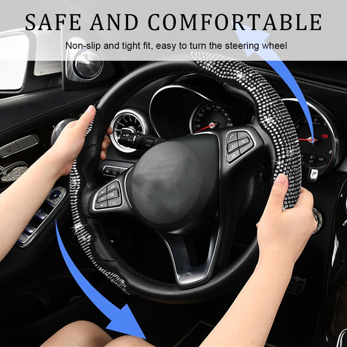 Funda de Volante Yourkar 15" Antideslizante Cristal Diamante