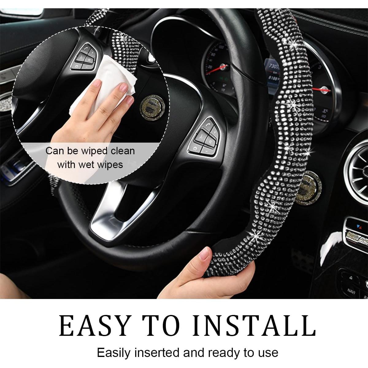 Funda de Volante Yourkar 15" Antideslizante Cristal Diamante