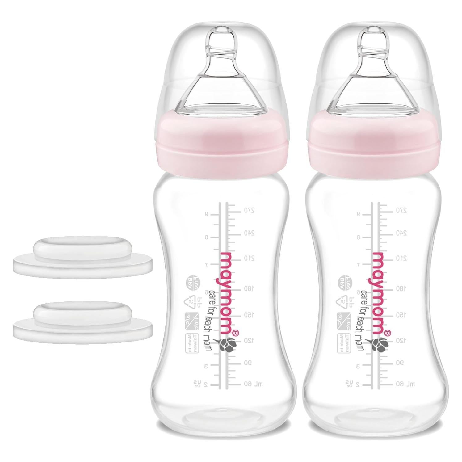 Botella de Almacenamiento de Leche Maymom 280mL Boca Ancha - 2 pcs