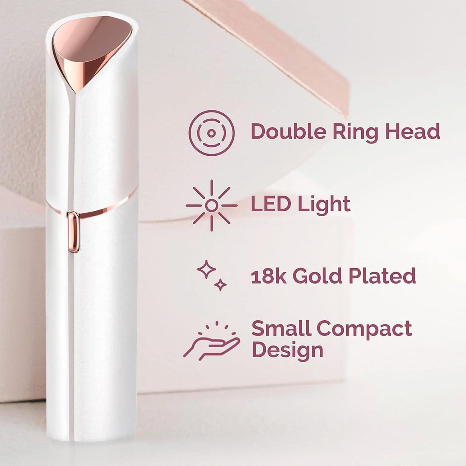 Afeitadora Facial Indolora Tuokiy HH-1W USB Blanca Compacta