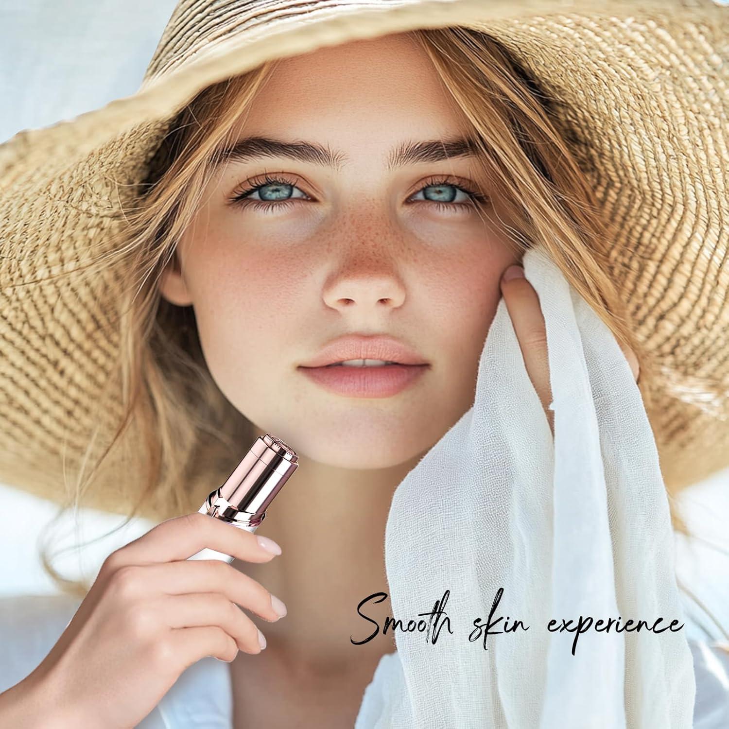 Afeitadora Facial Indolora Tuokiy HH-1W USB Blanca Compacta