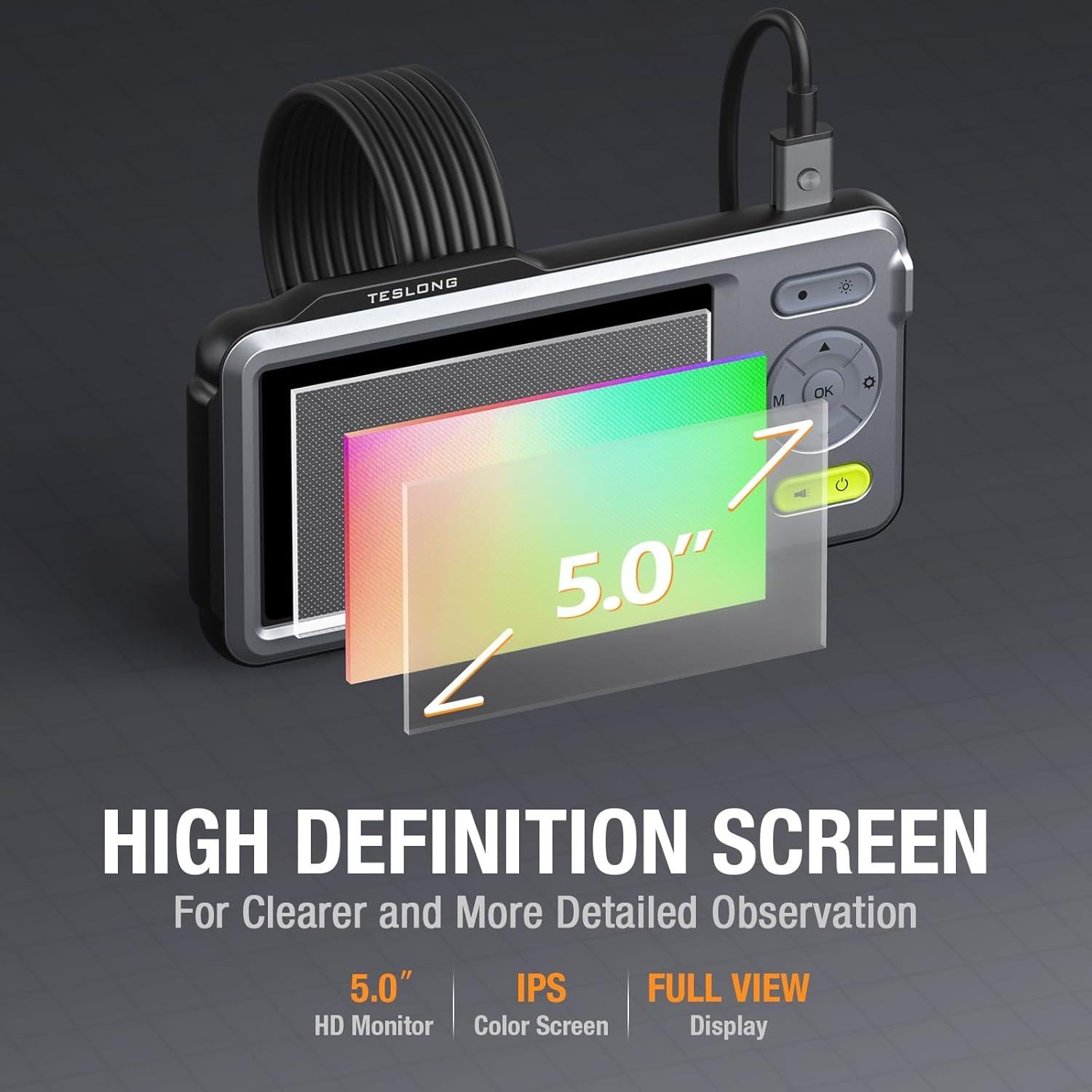 Cámara de Inspección Doble Lente Teslong NTS500B 5mm HD 1.52m