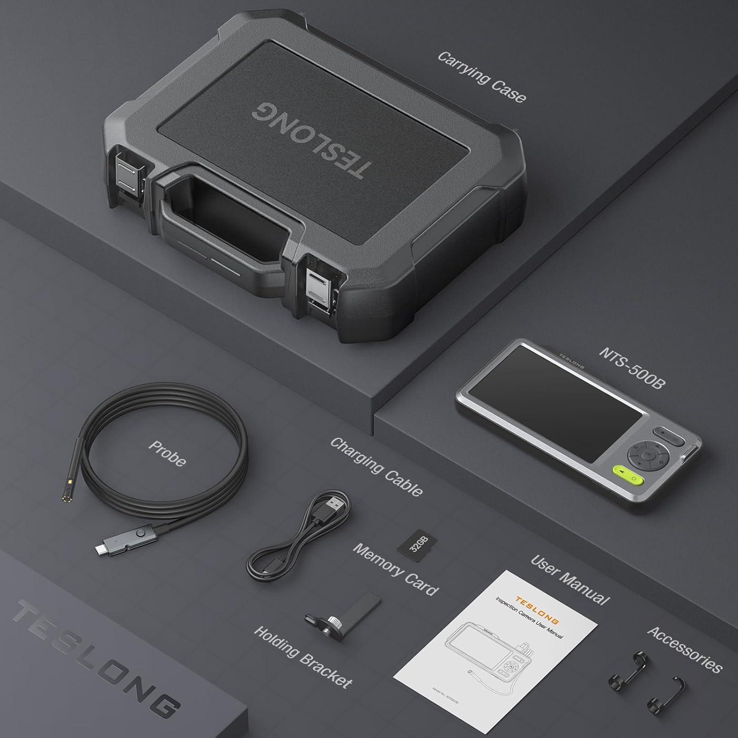 Cámara de Inspección Doble Lente Teslong NTS500B 5mm HD 1.52m