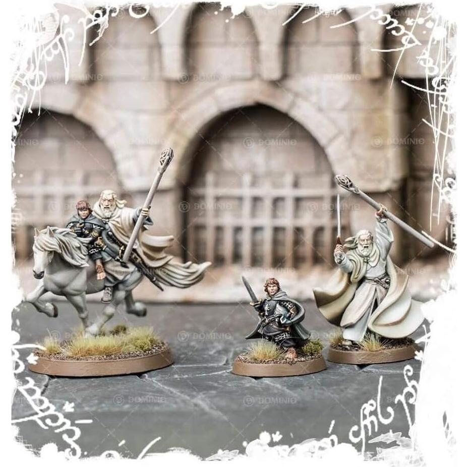 Miniaturas Games Workshop Gandalf y Peregrin 11x5x15 cm