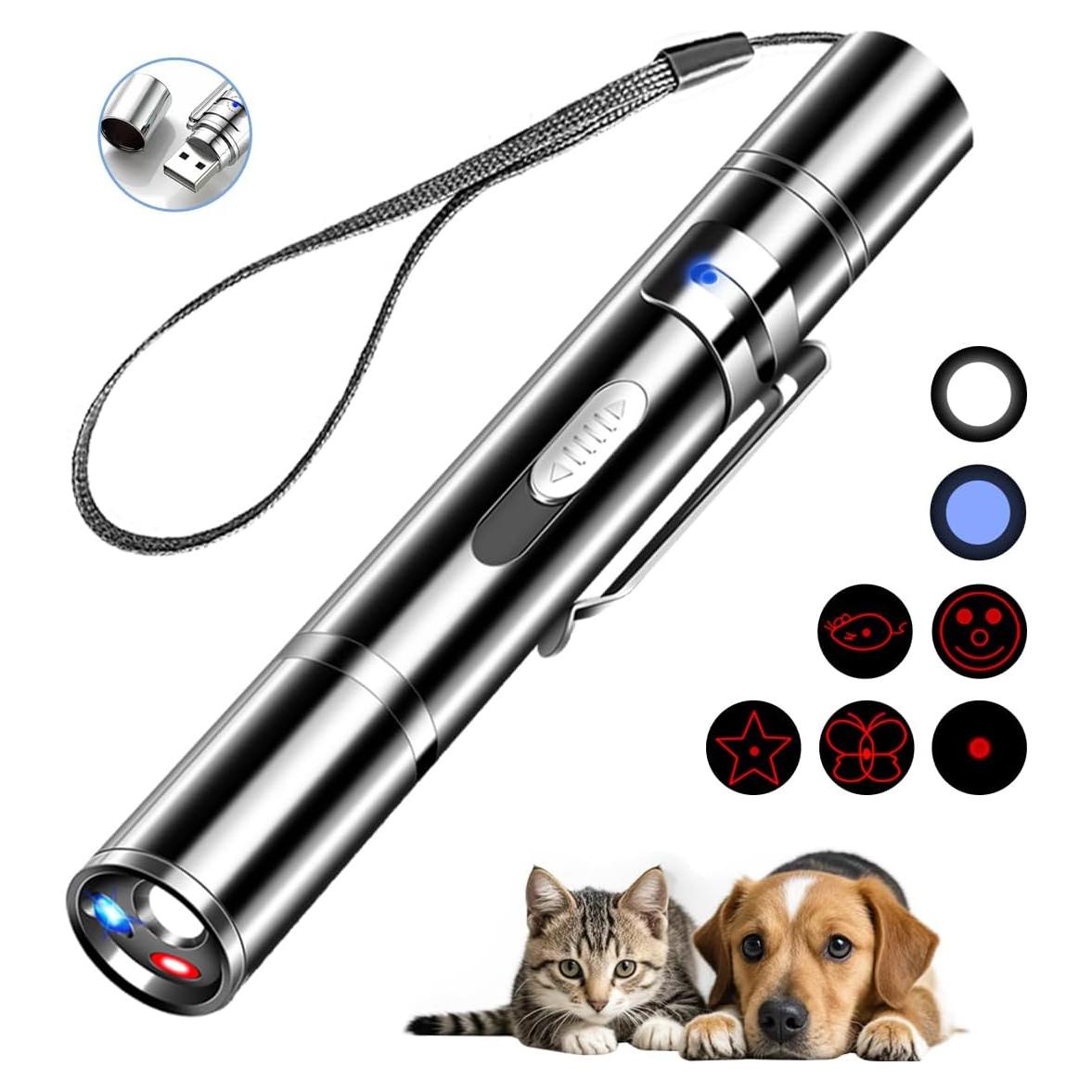 Puntero láser para gatos Yiwu 9127 con 3 modos y USB