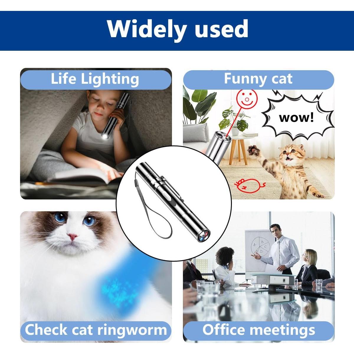 Puntero láser para gatos Yiwu 9127 con 3 modos y USB