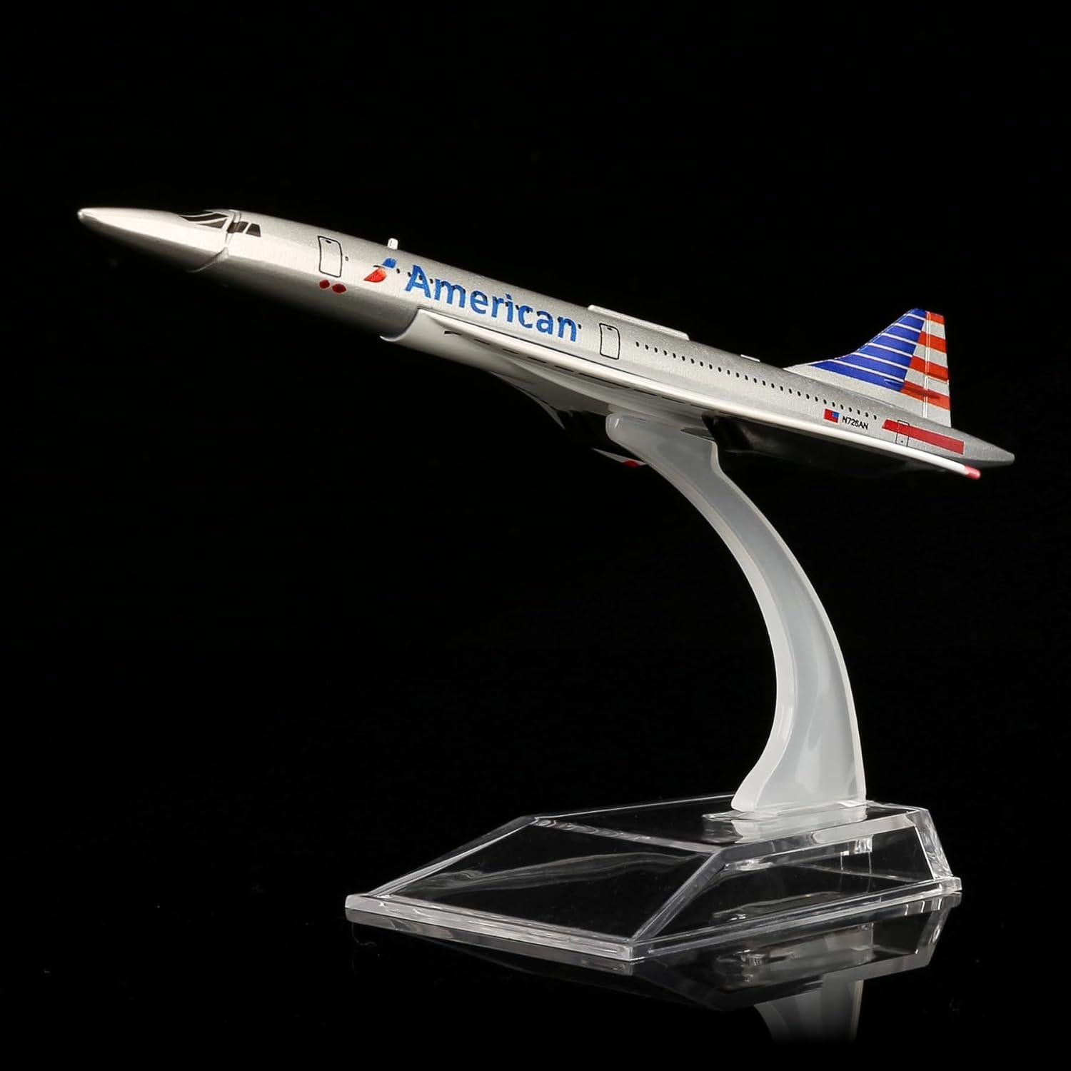 Modelo de avión Concord USA 1/400 24-Horas 15.5 cm