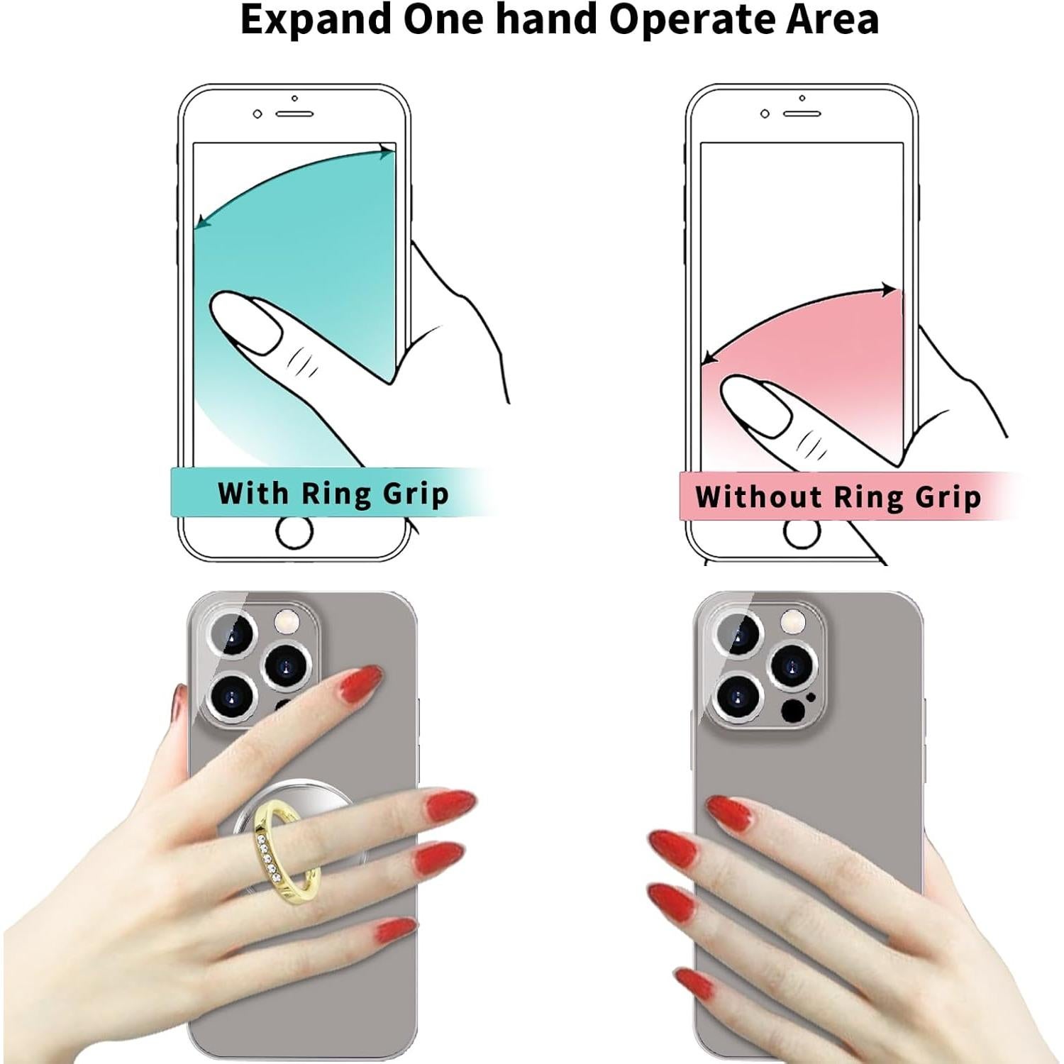 Anillo Soporte para Teléfono TACOMEGE CPGR-5GD Dorado 3.81cm