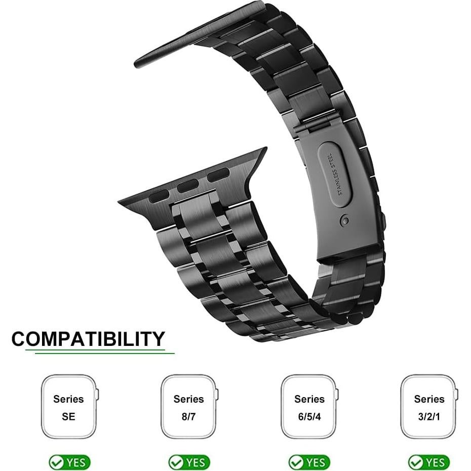 Banda de Metal Chuangshiji para Apple Watch 38mm 40mm 41mm - Negro