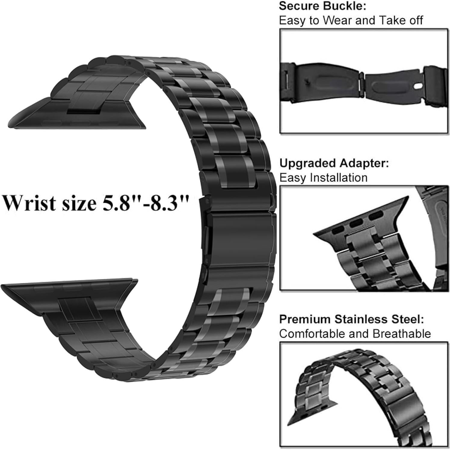 Banda de Metal Chuangshiji para Apple Watch 38mm 40mm 41mm - Negro