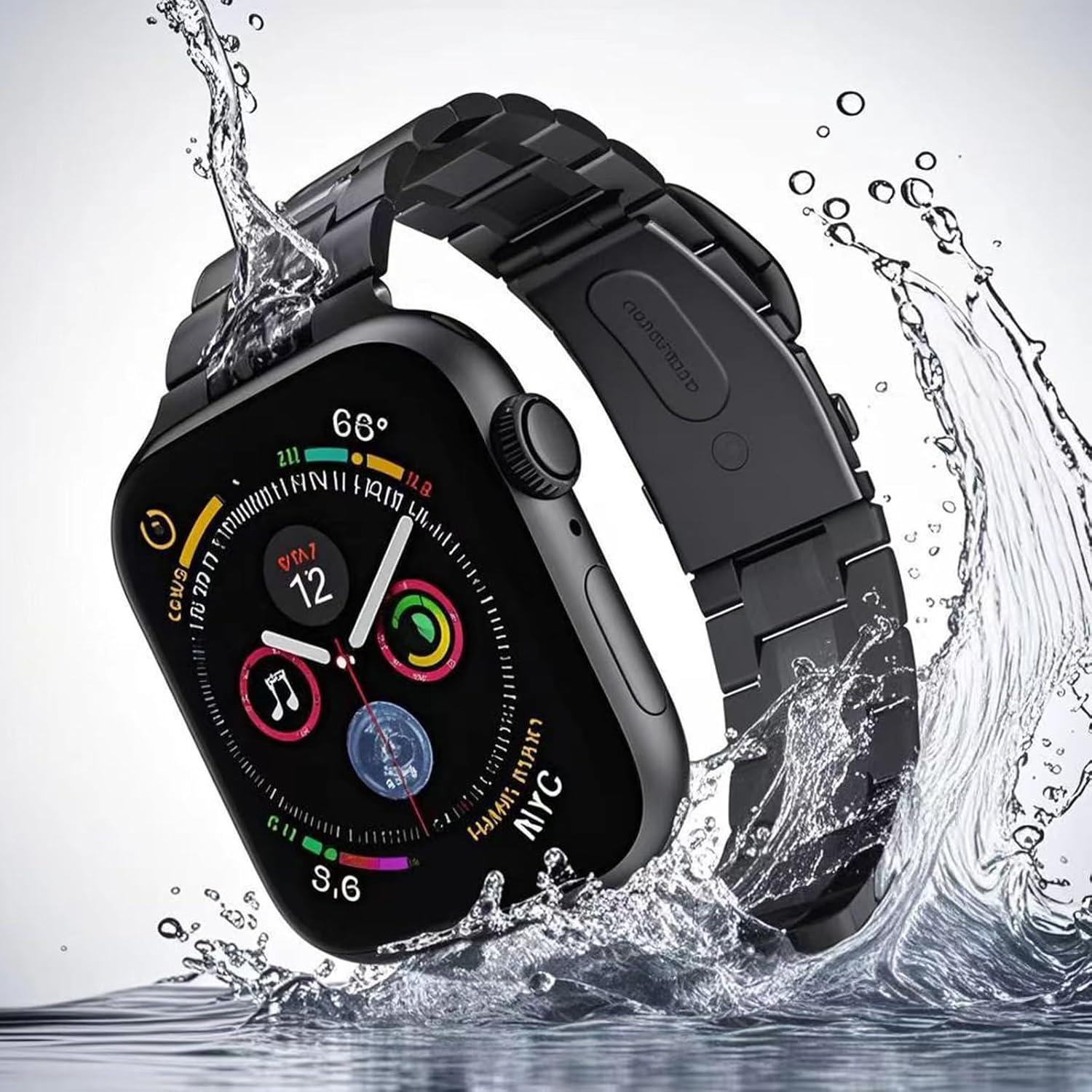 Banda de Metal Chuangshiji para Apple Watch 38mm 40mm 41mm - Negro