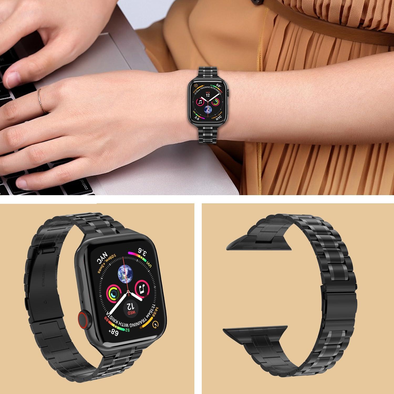Banda de Metal Chuangshiji para Apple Watch 38mm 40mm 41mm - Negro