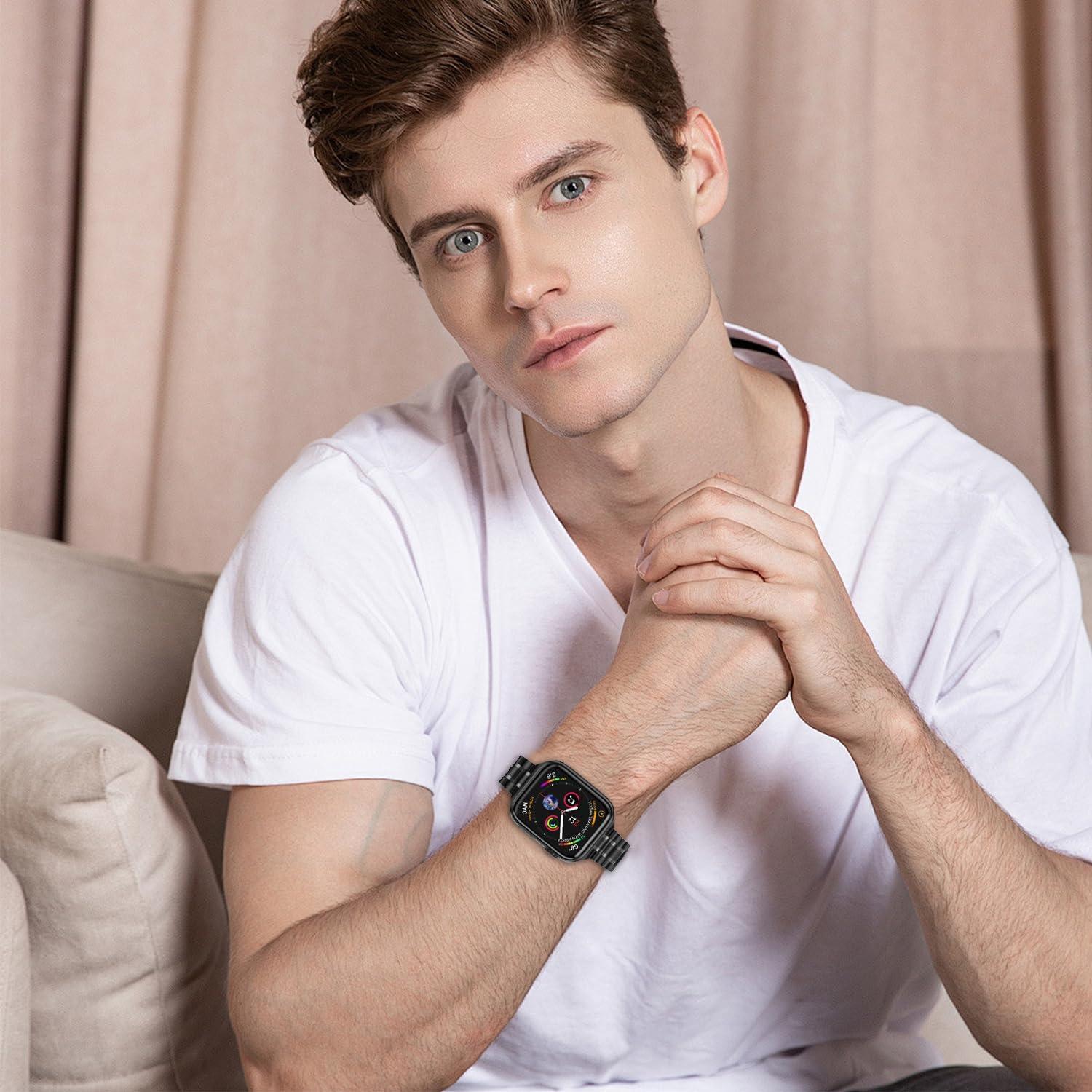 Banda de Metal Chuangshiji para Apple Watch 38mm 40mm 41mm - Negro