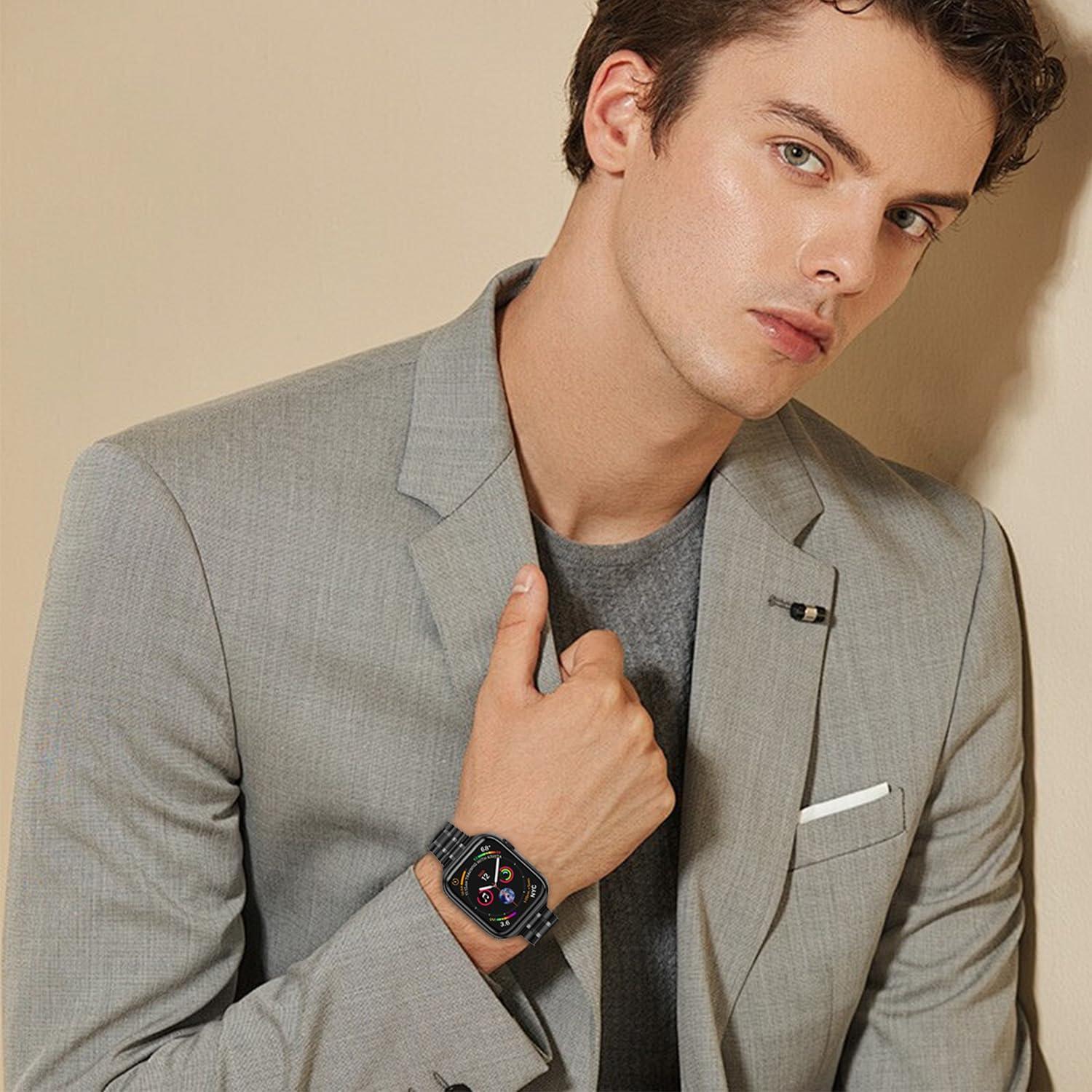 Banda de Metal Chuangshiji para Apple Watch 38mm 40mm 41mm - Negro