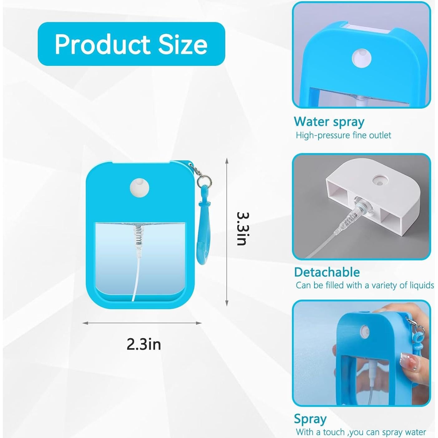 Set de 7 Botellas Spray Reutilizables YOKAMIRA 38ml con Funda