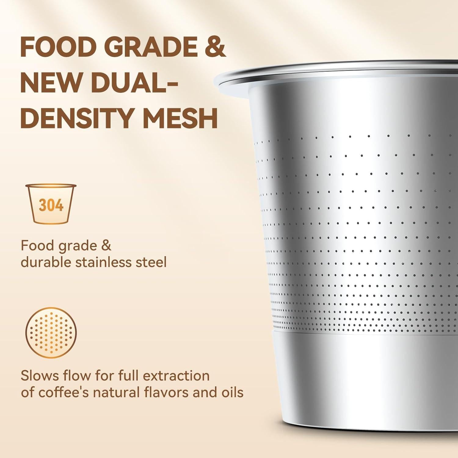 Taza K Reutilizable CAPMESSO para Cafetera Keurig 1.0 - Acero Inoxidable