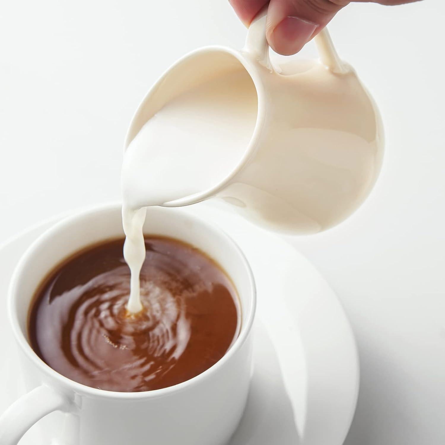 Jarra de Crema Gurygo 110ml Beige Set de 2 Cerámica Apta Microondas