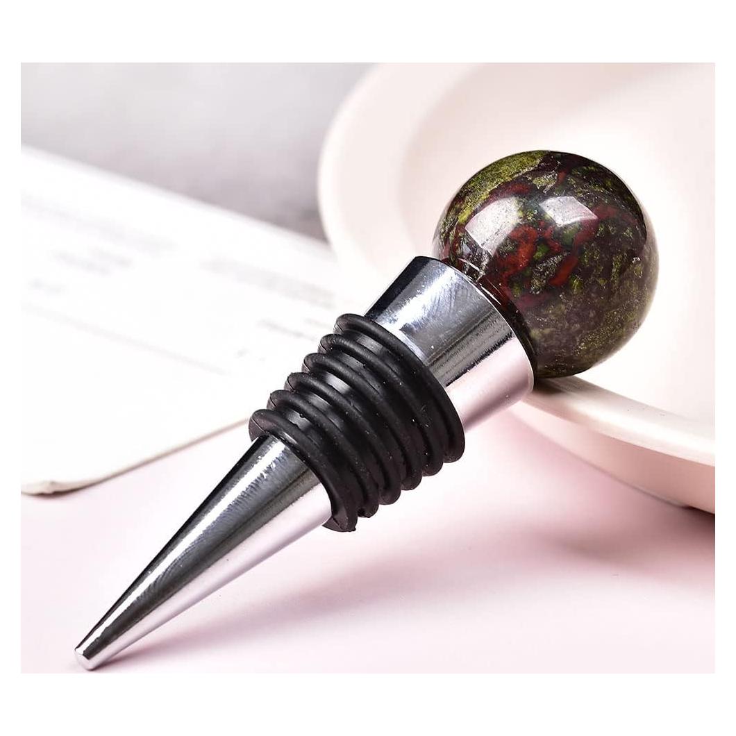 Tapón de Vino de Cristal JIC Gem - Piedra de Sangre de Dragón