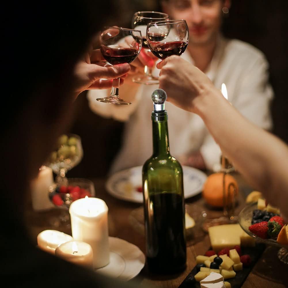 Tapón de Vino de Cristal JIC Gem - Piedra de Sangre de Dragón