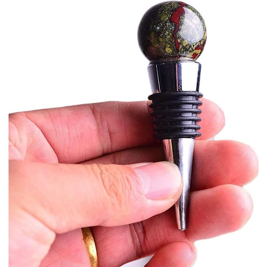 Tapón de Vino de Cristal JIC Gem - Piedra de Sangre de Dragón