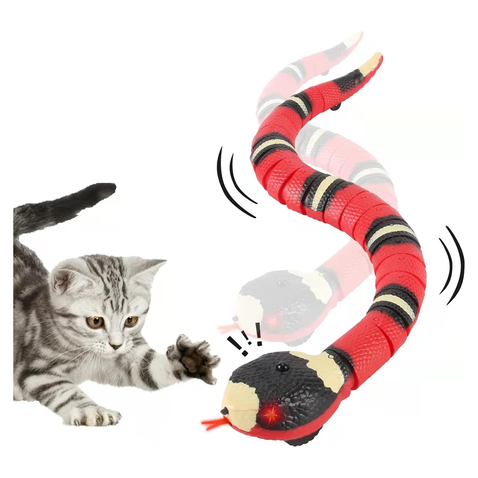 Juguete Interactivo para Gatos Serpiente Rosa 40 cm