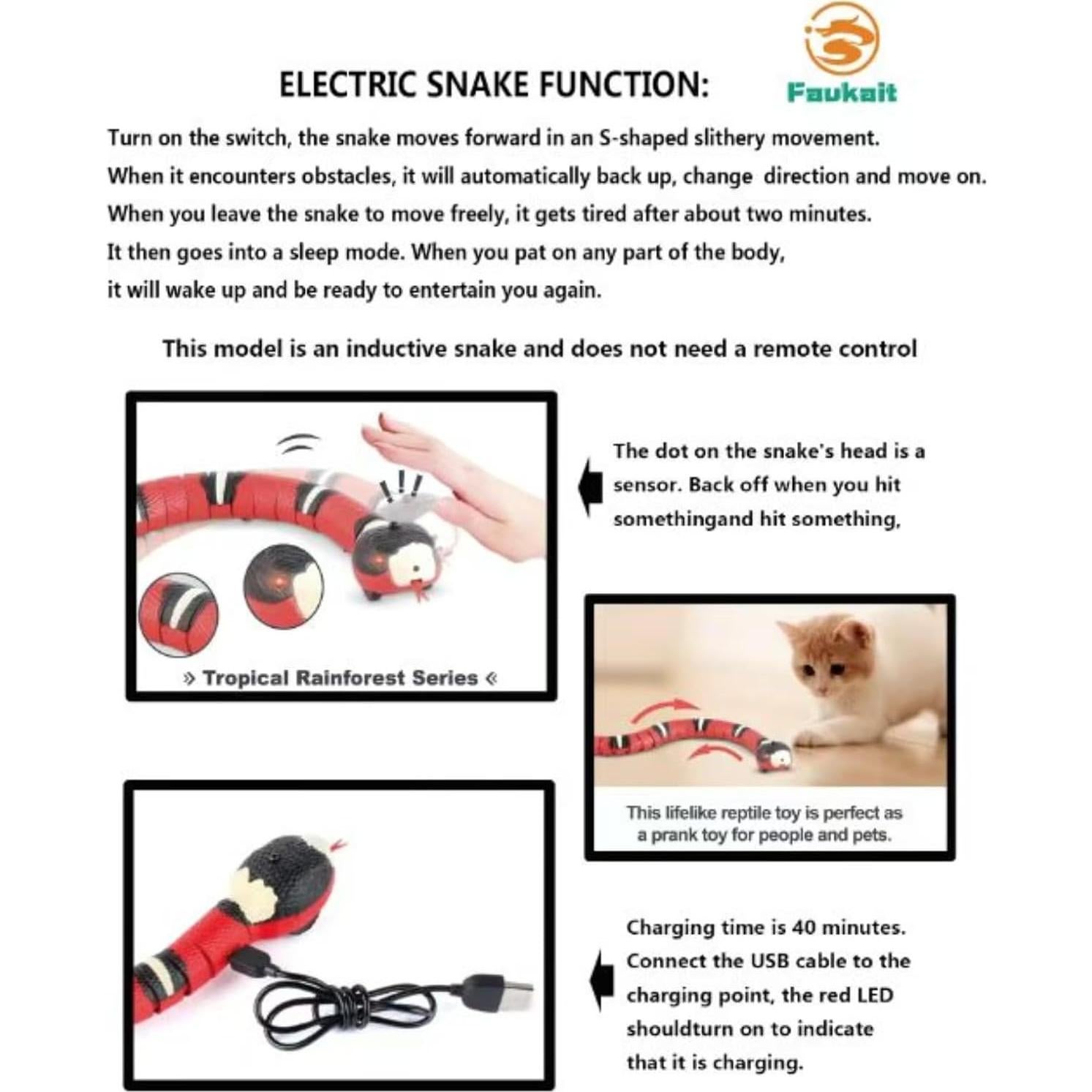 Juguete Interactivo para Gatos Serpiente Rosa 40 cm