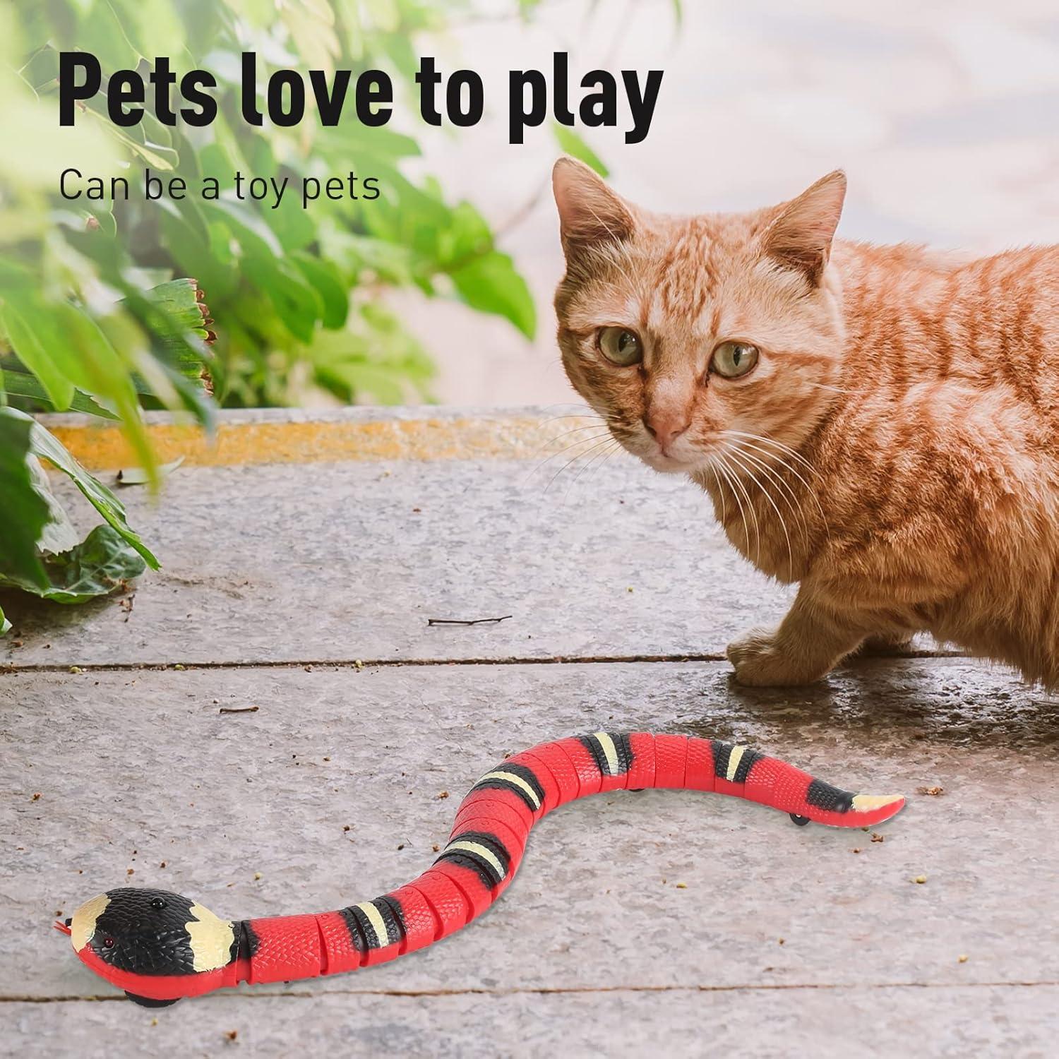 Juguete Interactivo para Gatos Serpiente Rosa 40 cm