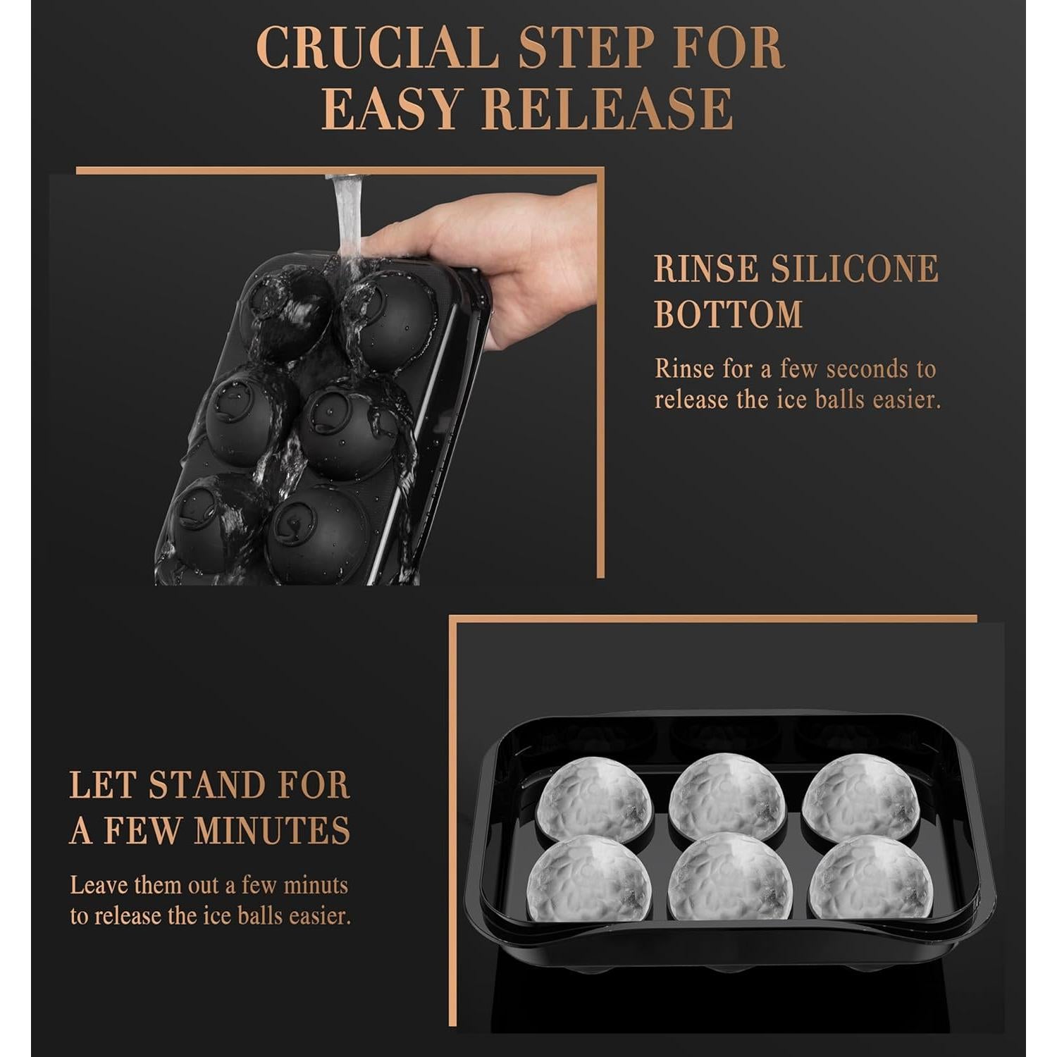 Bandeja de Hielo Redonda ICEXXP 2.2'' (5.6 cm) con Tapa